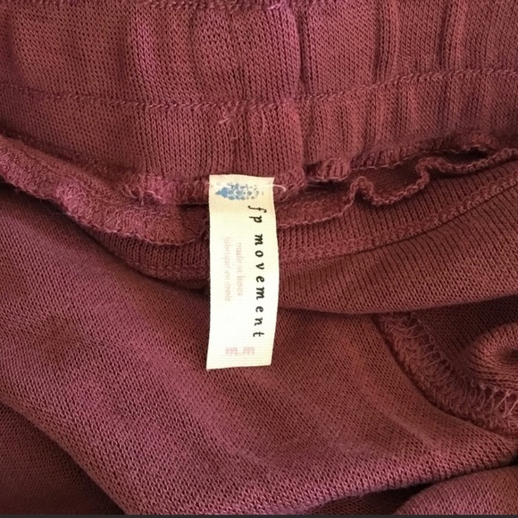 Free People Movement Back Into It Merlot Joggers Pants Sz Med - Picture 5 of 6